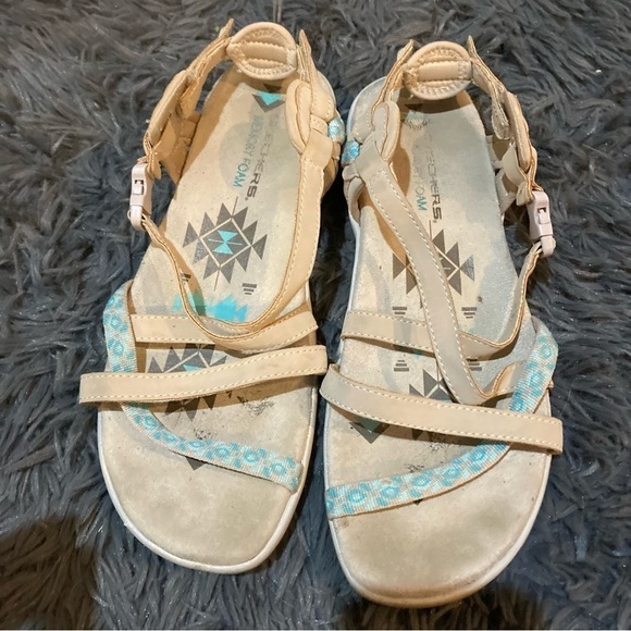 Skechers Memory Foam Reggae  Slim Vacay Sandals - Picture 2 of 4